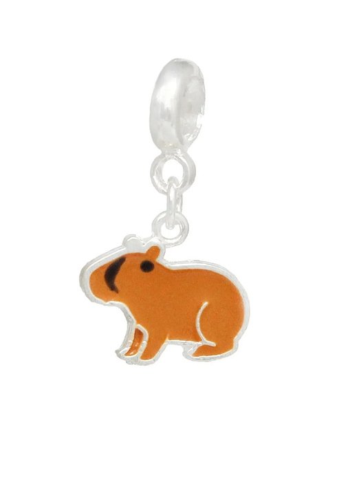 Berloque Capivara - Folheado a prata