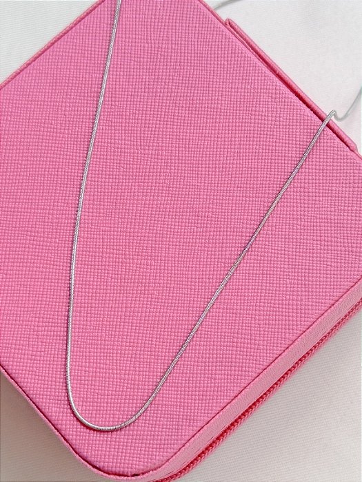 Colar rabo de rato 1mm - Aço Inox