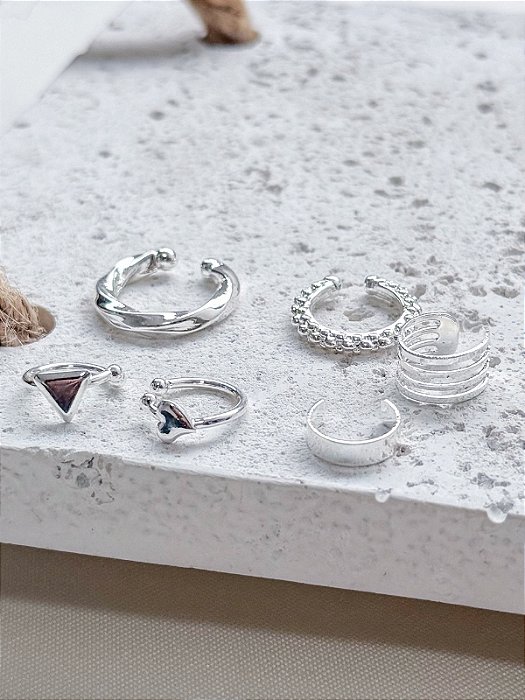 Combo 2 Piercing fake - Folheado a prata