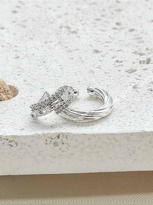 Combo 4 Piercing fake - Folheado a prata