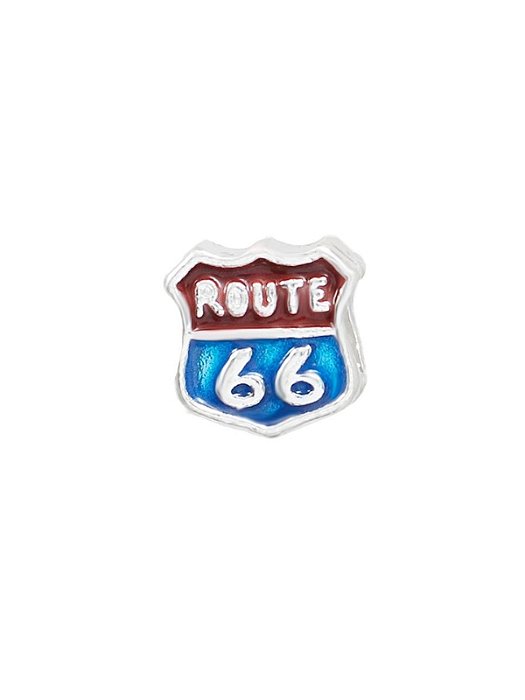 Berloque Route 66 - Folheado a prata