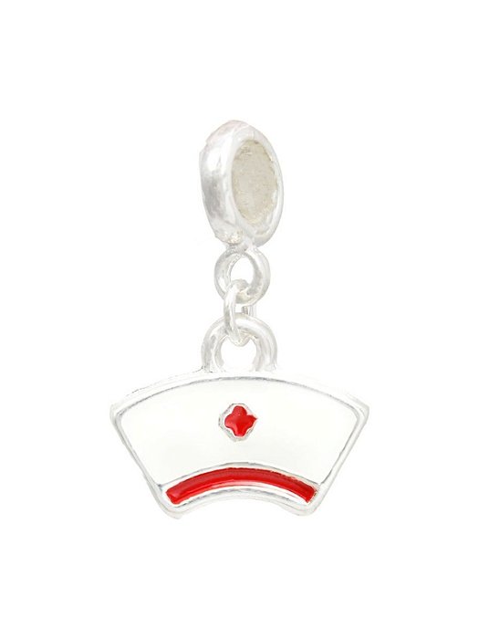 Berloque Enfermagem - Folheado a prata