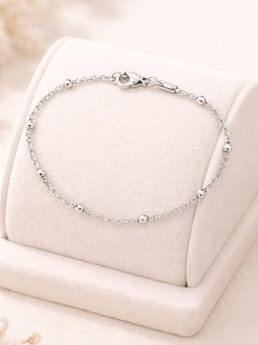 Pulseira bolinhas - Aço inox