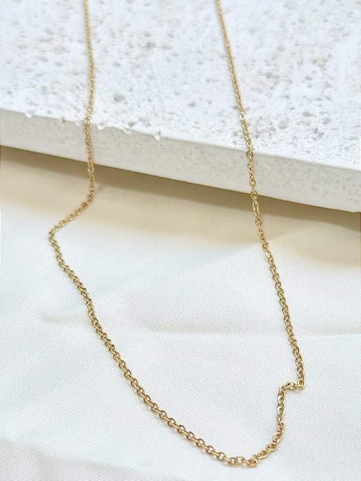 Colar elos dourado - Aço Inox