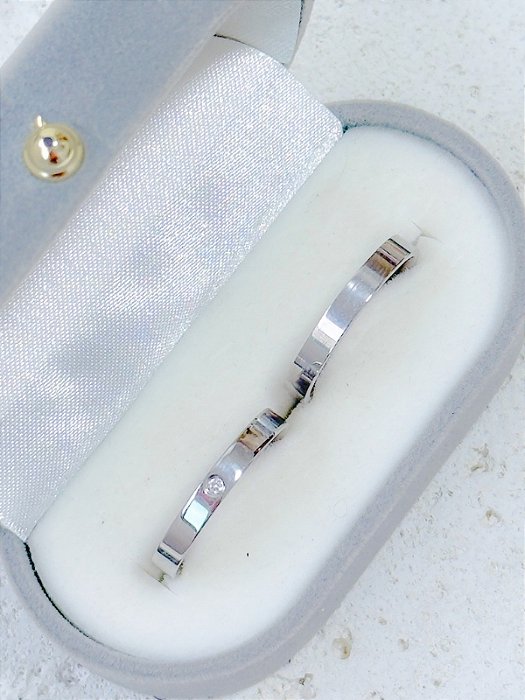 Par de Aliança Holanda 3mm com pedra - Aço Inox