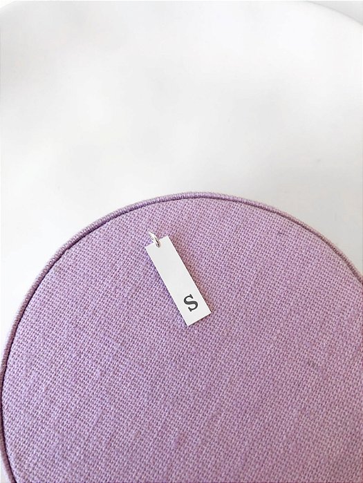 Colar Plaquinha P com inicial - Prata 925