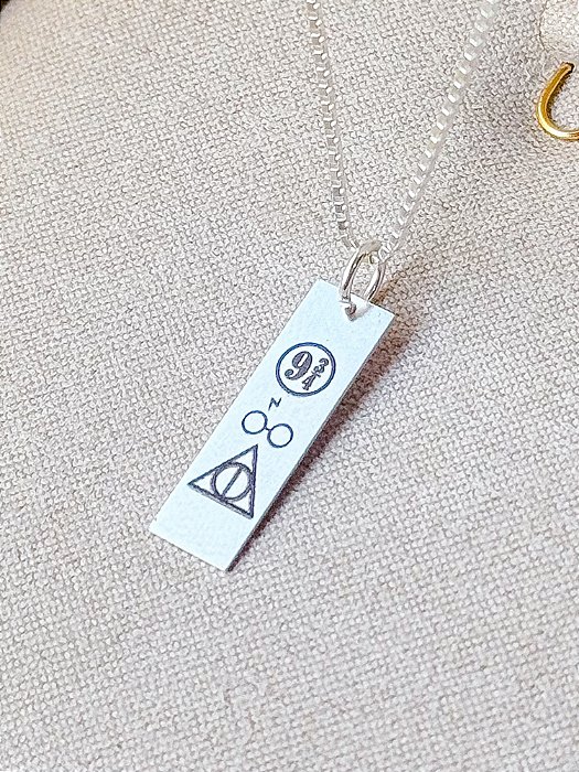 Colar Três Elementos II Harry Potter - Prata 925