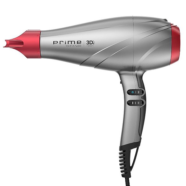 SECADOR DE CABELO PROFISSIONAL GAMA PRIME TITANIO 3D ULTRA ION 2300W - 127V
