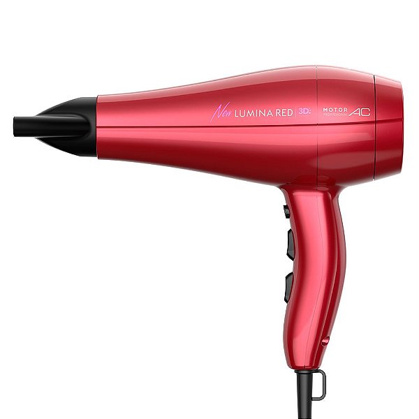 SECADOR DE CABELO PROFISSIONAL GAMA NEW LUMINA RED 3D 2200W - 220V