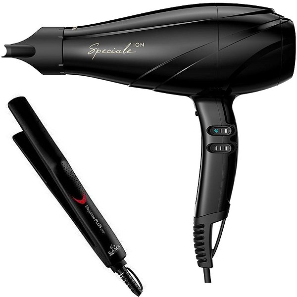 KIT GAMA - SECADOR SE SPECIALE ULTRA ION 2300W 127V + PRANCHA ELEGANZA PLUS 210ºC