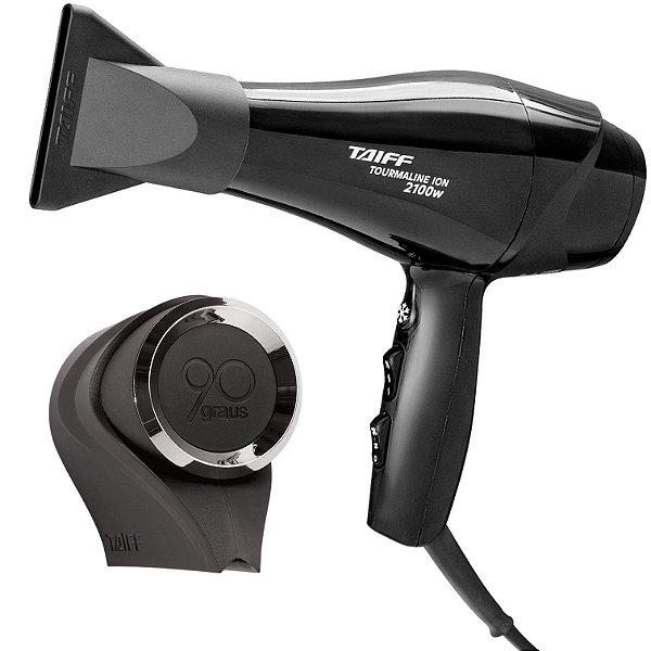 KIT TAIFF - SECADOR PROFISSIONAL NEW TOURMALINE ION 2100W 127V - DIFUSOR BICO 90 GRAUS