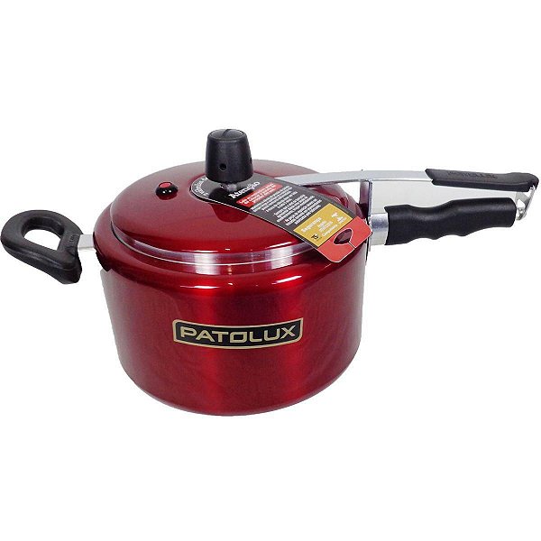 PANELA PRESSÃO PATOLUX 5,0 LITROS - VERMELHO/VERNIZ