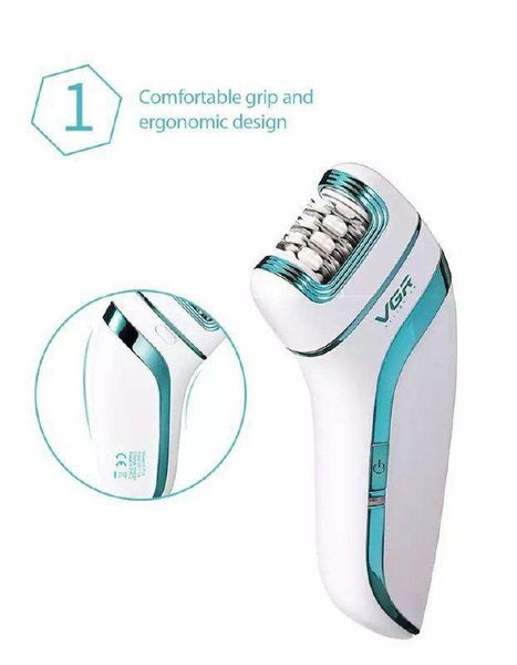 MAQUINA DEPILAÇÃO ELÉTRICA VGR 3 EM 1 PORTÁTIL ECARREGÁVEL V-713
