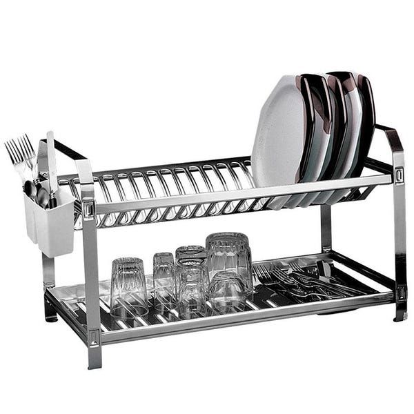 ESCORREDOR MAK.INOX 20 PRATOS DESMONTADO C/ PORTA TALHER PLASTICO 85.07