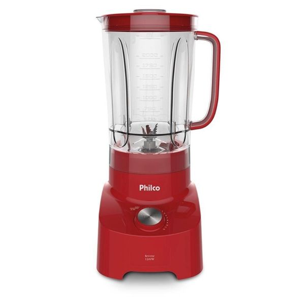 LIQUIDIFICADOR PHILCO REVERSE PLQ1300V 12 VEL. 2 LITROS 1200W VERMELHO - 127V