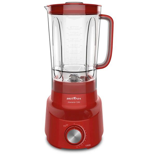 LIQUIDIFICADOR BRITÂNIA DIAMANTE 12 VEL. 1200V 12 VEL. VERMELHO - 127V