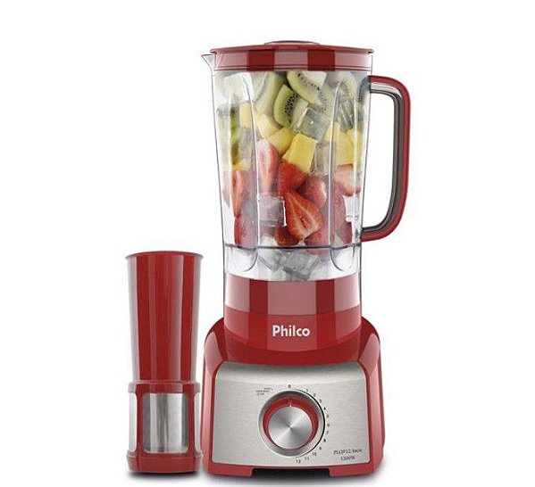 LIQUIDIFICADOR PHILCO PLQ912V 3 LITROS 1200W VERMELHO / INOX - 220V