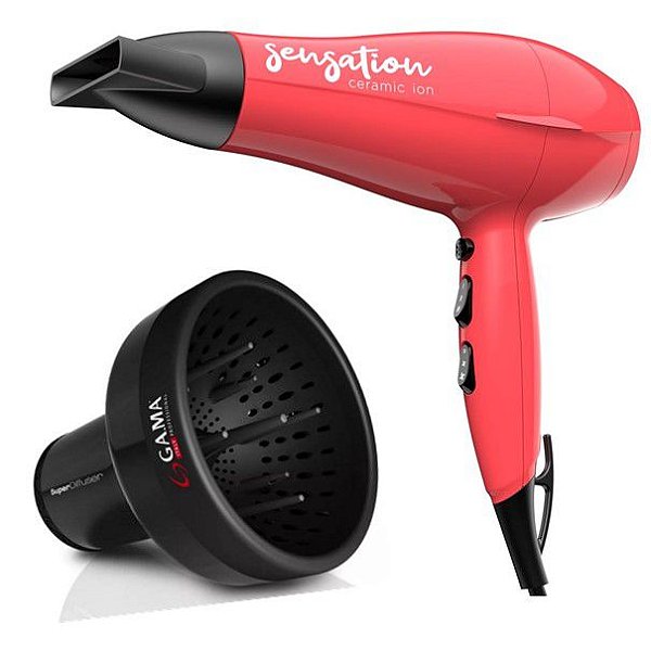 KIT GAMA - SECADOR DE CABELO SENSATION CERAMIC ION 2000W 127V + DIFUSOR DE AR UNIVERSAL