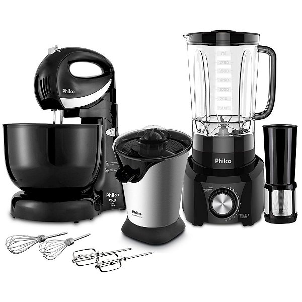 KIT COZINHA PHILCO PKT35P PRETO - 220V