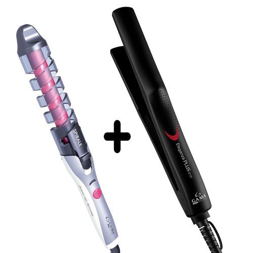KIT GAMA BIVOLT - PRANCHA ELEGANZA PLUS 210°C + MODELADOR DE CACHOS SPIRALE 180ºC