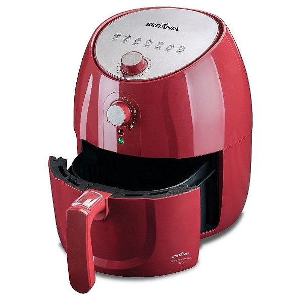 FRITADEIRA BRITÂNIA AIR FRY BFR10VI INOX 1500W VERMELHO - 127V