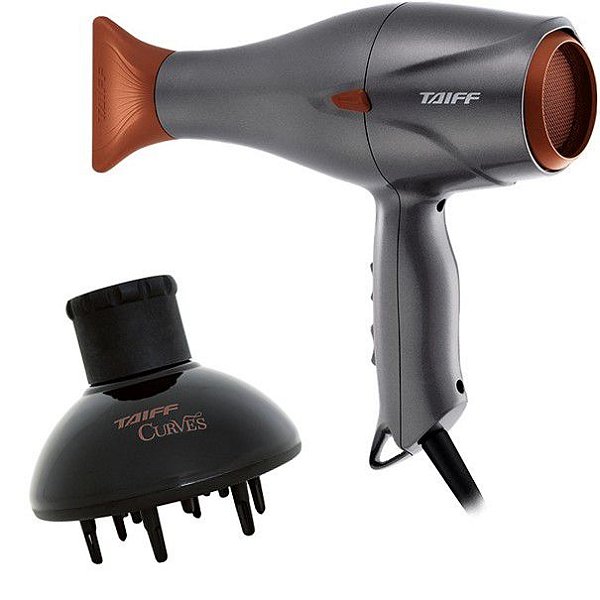 KIT TAIFF - SECADOR PROFISSIONAL VULCAN ÍONS V12 2500W 127V + DIFUSOR DE AR CURVES