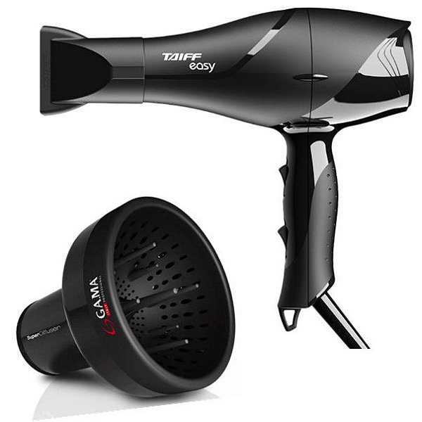 KIT - SECADOR DE CABELO PROFISSIONAL TAIFF EASY 1700W 220V + DIFUSOR DE AR UNIVERSAL GAMA