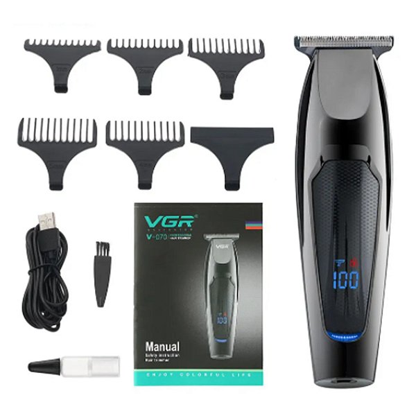 MAQUINA ACABAMENTO PROFESSIONAL HAIR TRIMMER USB VGR V-070
