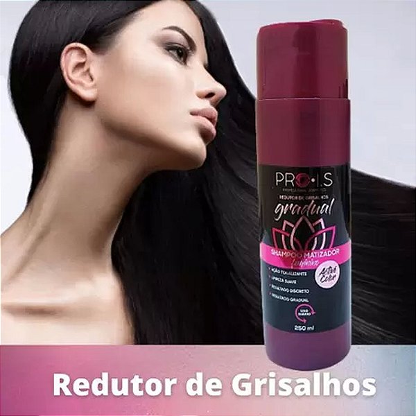 SHAMPOO MATIZADOR FEMININO ESCURECEDOR CABELOS BRANCOS GRISALHOS PRO I.S 250ML