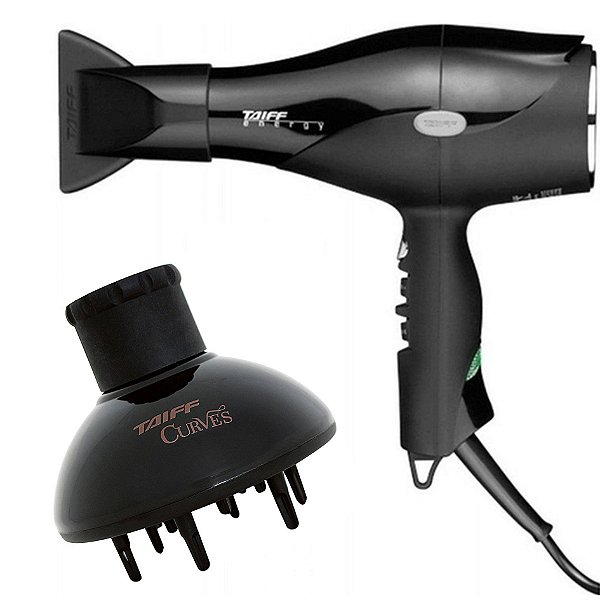 KIT TAIFF - SECADOR PROFISSIONAL ENERGY ION 2000W 127V - DIFUSOR DE AR CURVES