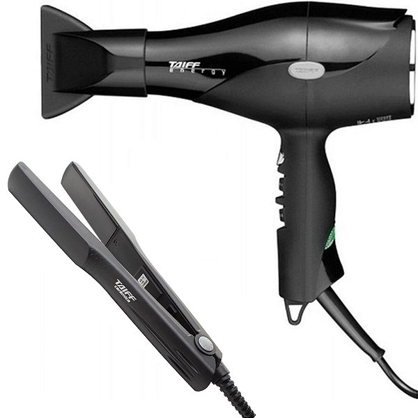 KIT TAIFF - SECADOR PROFISSIONAL ENERGY ION 2000W 127V - PRANCHA CERAMICA 180ºC