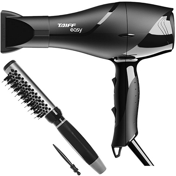 KIT - SECADOR PROF. TAIFF EASY 1700W 127V + ESCOVA PROART RICCI PERFETTI BRILLARE 9R102HKH "P"