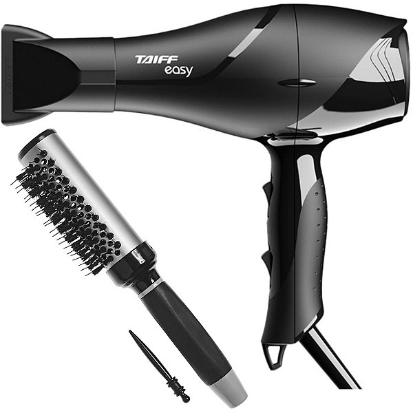 KIT - SECADOR PROF. TAIFF EASY 1700W 127V + ESCOVA PROART RICCI PERFETTI BRILLARE 9R103HKH "M"