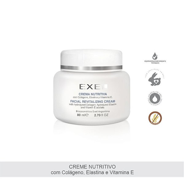 EXEL CREME NUTRITIVO COM COLÁGENO, ELASTINA E VITAMINA E 80ML