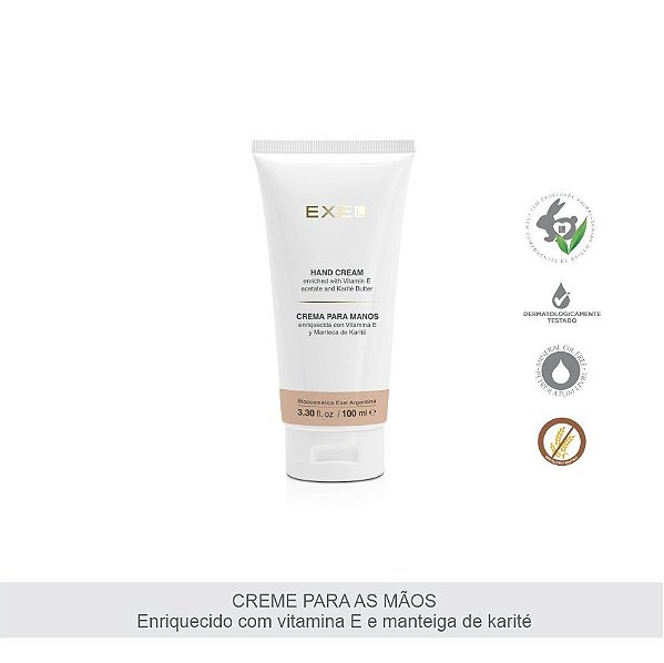 EXEL CREME SUAVIZANTE, HIDRATANTE E PROTETOR PARA MÃOS 100ML