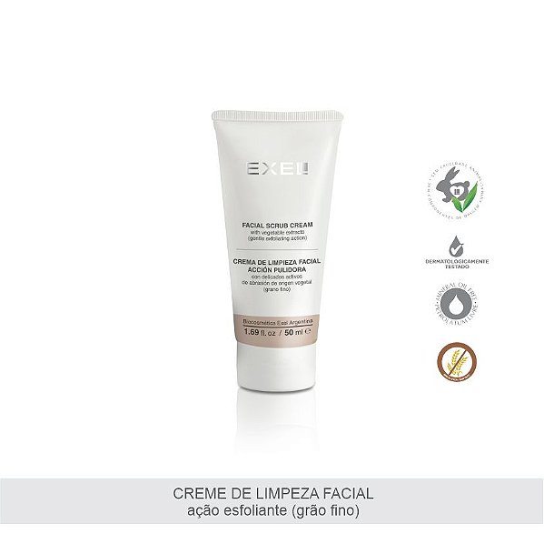 EXEL CREME DE LIMPEZA FACIAL ESFOLIANTE GRÃO FINO 50ML