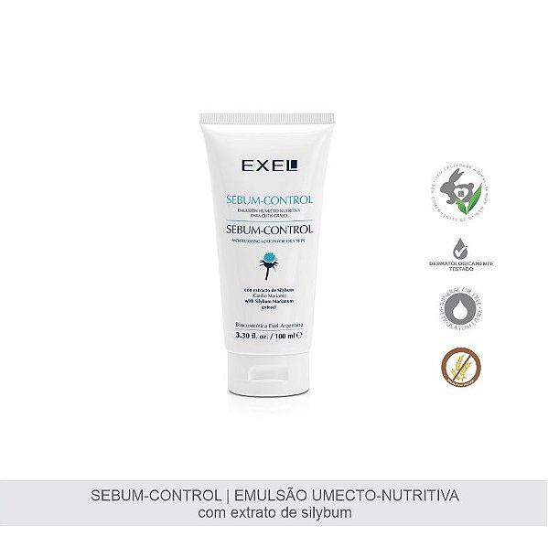 EXEL EMULSÃO HUMECTO-NUTRITIVA SEBUM CONTROL PARA PELE OLEOSA 100ML