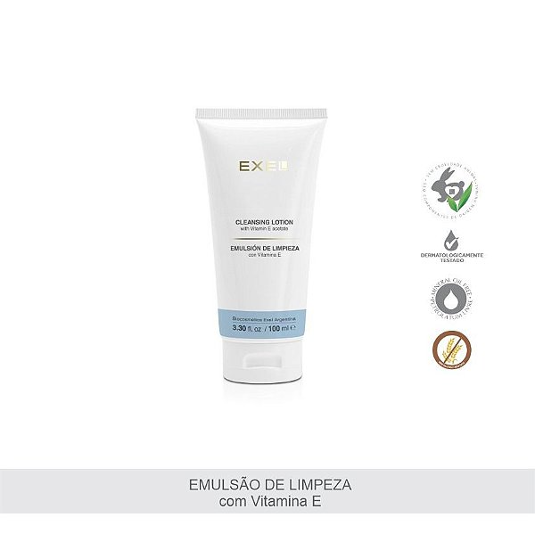 EXEL EMULSÃO DE LIMPEZA FACIAL COM VITAMINA E 100ML