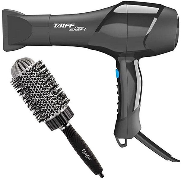 KIT - SECADOR TAIFF NEW SMART 1700W 220V + PROART ESCOVA VENT PRO PRATA 50MM - EPT03B