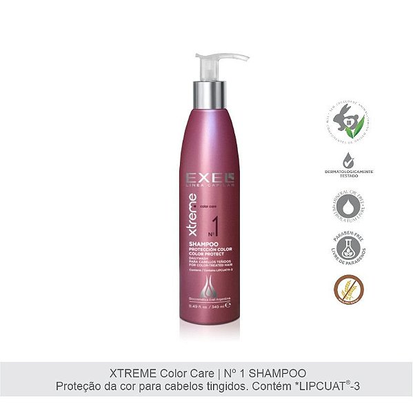 EXEL SHAMPOO XTREME COLOR CARE PARA CABELOS TINGIDOS 340ML