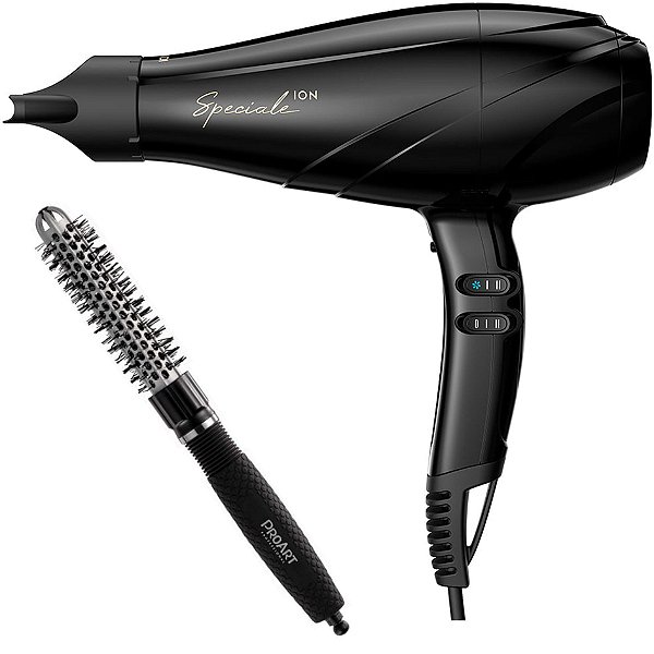 KIT - SECADOR GAMA SE SPECIALE ULTRA ION 2300W 127V + PROART ESCOVA PROF VENT PRO PRATA 20MM EPT01B