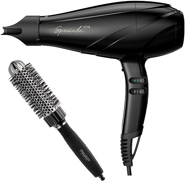 KIT - SECADOR GAMA SE SPECIALE ULTRA ION 2300W 220V + PROART ESCOVA PROF VENT PRO PRATA 33MM EPT02B