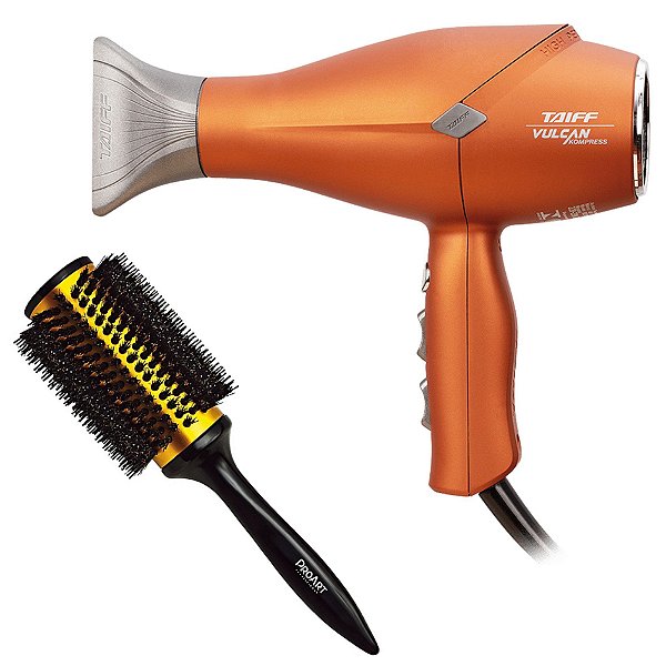 KIT - SECADOR PROF. TAIFF VULCAN KOMPRESS 2400W 220V + ESCOVA PROART TERMICA DPL ALT 47876-GL "G"