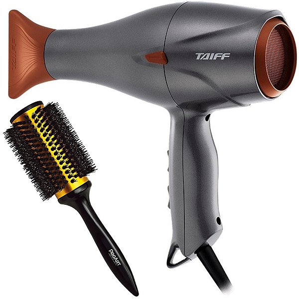 KIT - SECADOR PROF. TAIFF VULCAN ÍON V12 2500W 127V + ESCOVA PROART TERMICA DPL ALT 47876-GL "G"