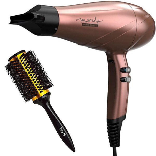 KIT - SECADOR GAMA MARULA 3D THERAPY ULTRA ION 2400W BV + ESCOVA PROART TERMICA DPL ALT 47876-GL "G"