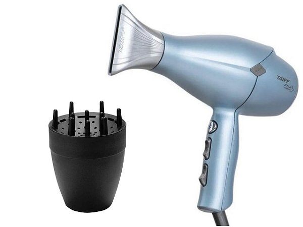 KIT TAIFF - SECADOR PROFISSIONAL FOX 3 KOMPRESS BLUE 2200W 220V + DIFUSOR DE AR NOVO SMART