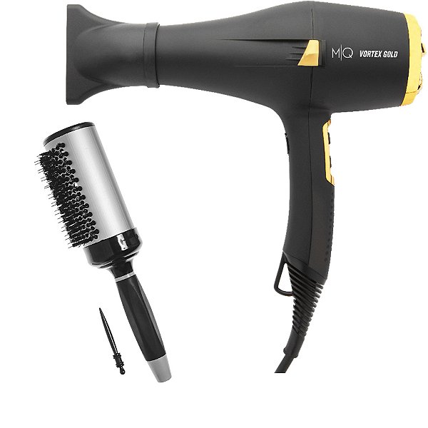 SECADOR DE CABELO PROFISSIONAL MQ VORTEX GOLD 2200W 127V+ ESCOVA PROART RICCI PERFETTI 98105HKH `G`