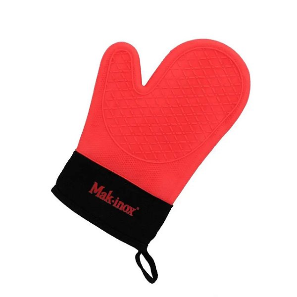 LUVA TERMICA CANO CURTO VERMELHO MAK INOX 2219I