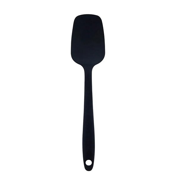 ESPATULA DE SILICONE 26,5X5,8CM PRETO MAK INOX 2204I