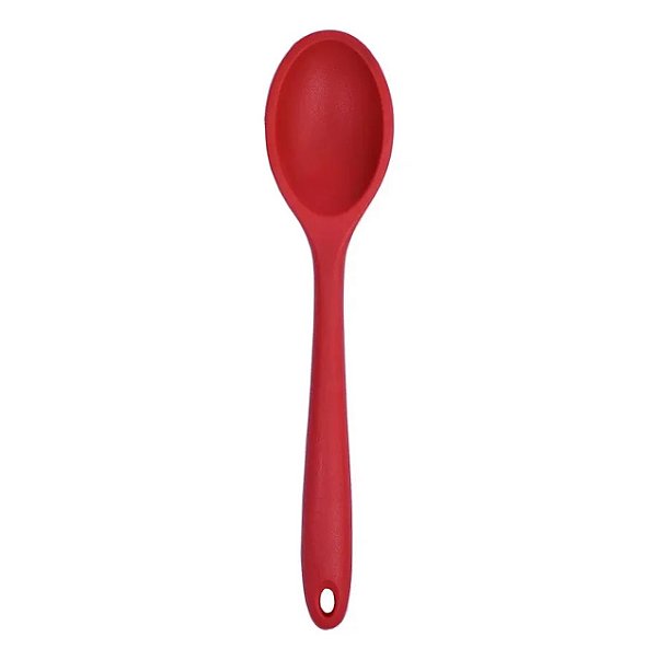 COLHER DE SILICONE 27,5X5,5CM VERMELHO MAK INOX 2211I